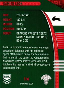 2022 NRL Traders #114 Damien Cook Back